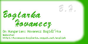 boglarka hovanecz business card